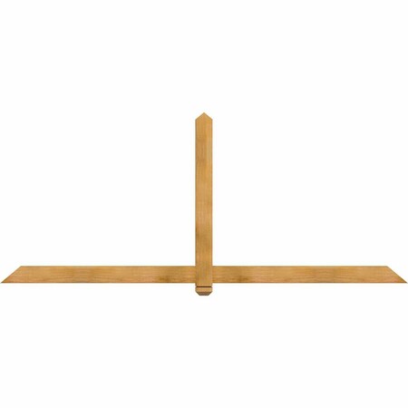 Ekena Millwork Eugene Rough Sawn Timber Gable Bracket, Western Red Cedar, 96"W x 40"H x 2"D x 4"F, 10/12 Pitch GBW096X40X0204EUG00RWR